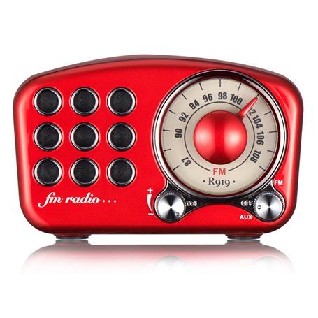 R919-B Mini altavoz Bluetooth de diseño retro y radio FM R919-B
