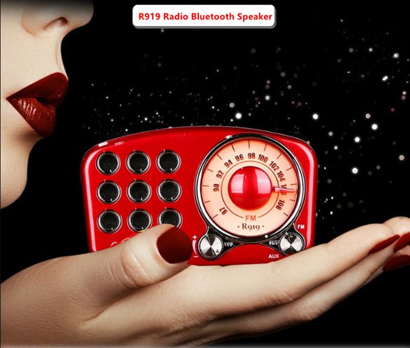 Altavoz Bluetooth Diseño Retro con radio FM R919-B, Rojo - Altavoces  Inalámbricos Bluetooth - Los mejores precios