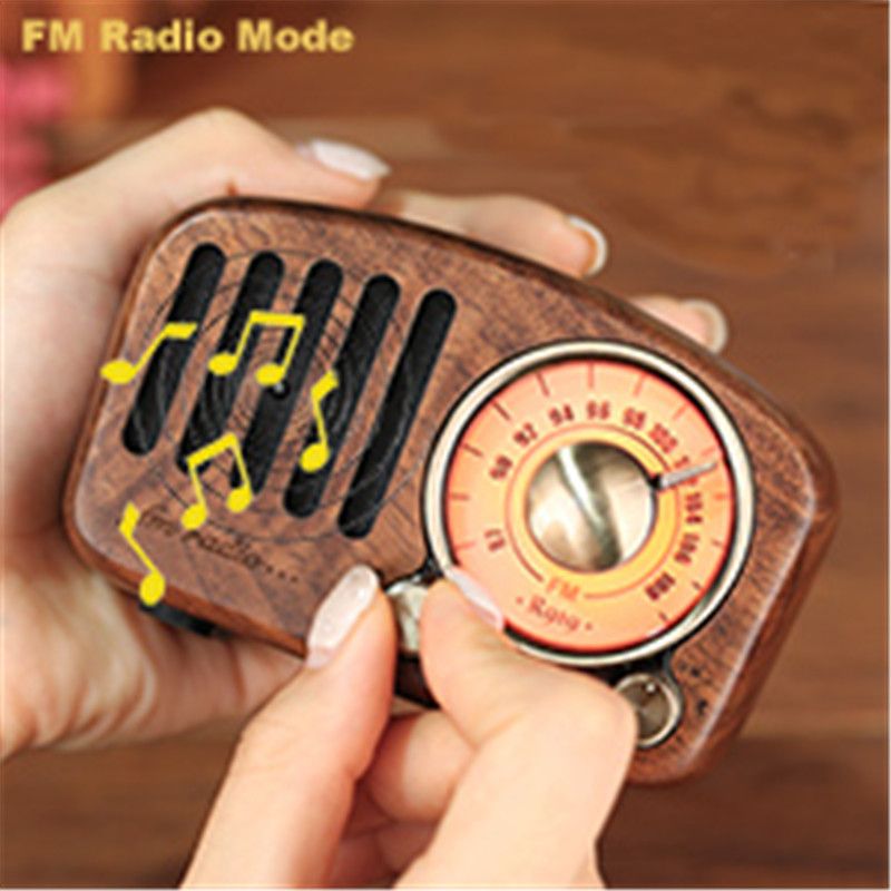 R818-A/C Mini altavoz Bluetooth de diseño retro y radio FM R818-A/C